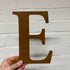 Letter E - Rustic Steel Sculpture